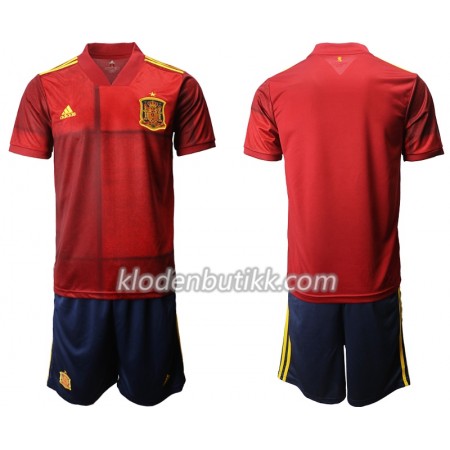 Spania Barn Hjemmedraktsett Euro 2020 Kortermet (+ Korte bukser)